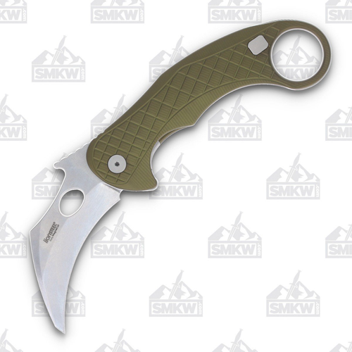 LionSteel L.E. One Stonewash MagnaCut Green Aluminum Folding Knife