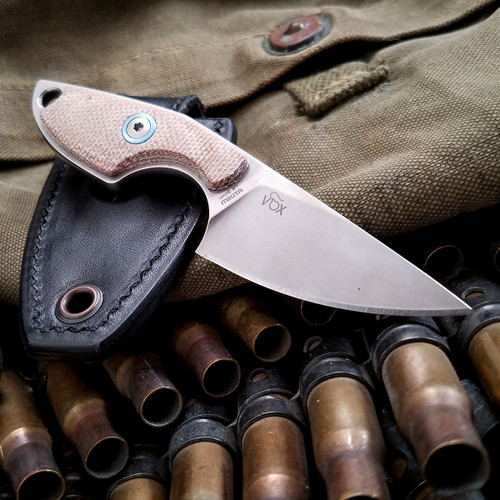 MKM Mikro 1 Fixed Blade Knife 1.87in Plain Satin Drop Point