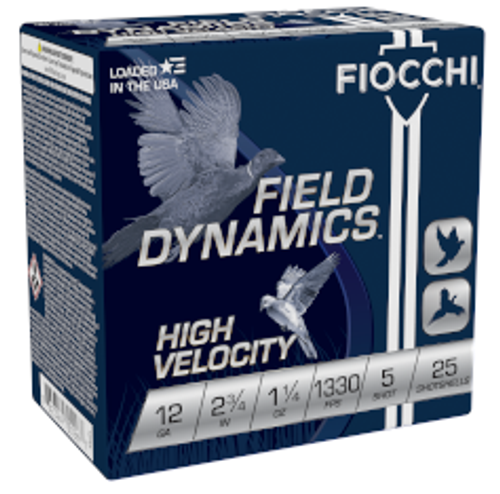 Fiocchi Upland Game 12 Gauge Ammunition 2.75" 1.25oz #5 Birdshot 25 Rounds