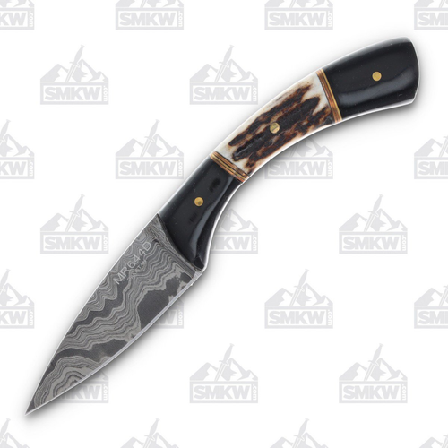 Marble's Damascus Small Stag Hunter Fixed Blade Knife