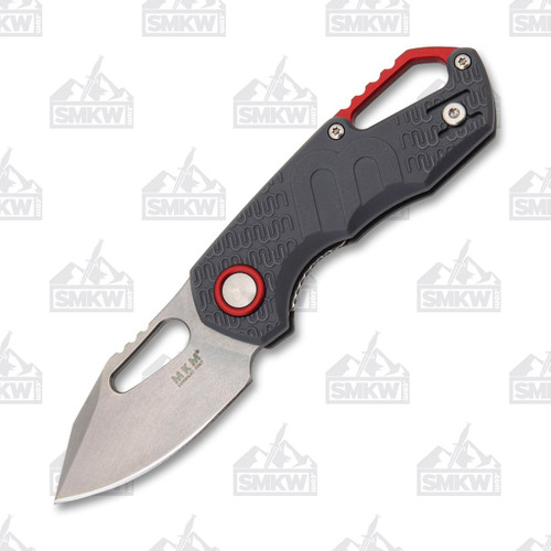 MKM Isonzo Voxnaes Folding Knife 1.93in Plain Clip Point Gray Wolf FRN