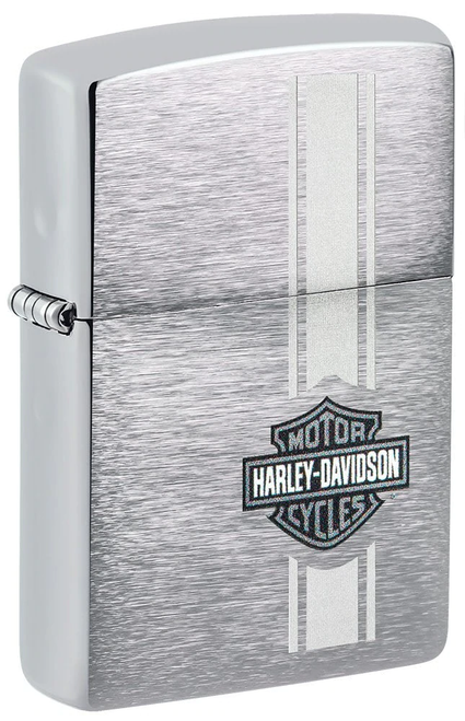 Zippo Harley Davidson Ribbon Brushed Chrome Lighter