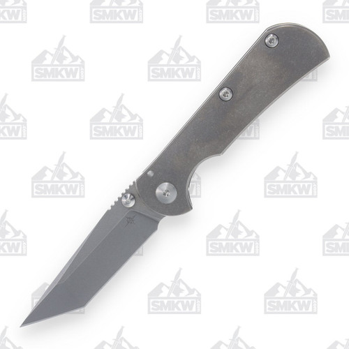 Toor Chasm Framelock Folding Knife (Stone Gray Titanium)