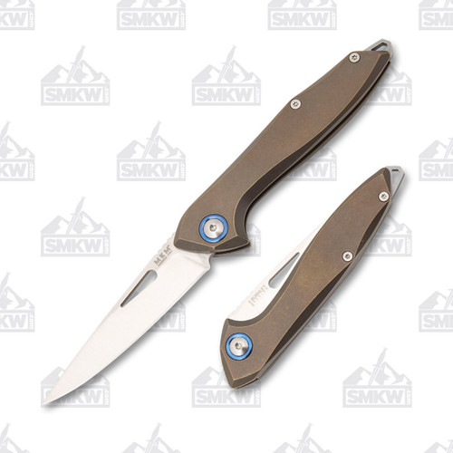 MKM Cellina Burnley Folding Knife 2.75in Drop Point Bronze Titanium