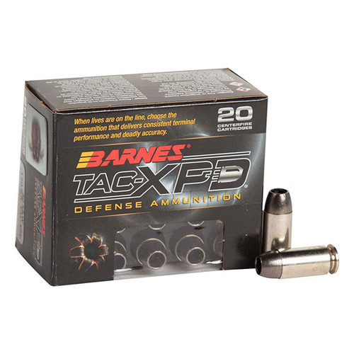 Barnes TAC-XPD Defense 40 S&W Handgun Ammunition 20 Rounds Brass Centerfire 140 Grain TAC-XP
