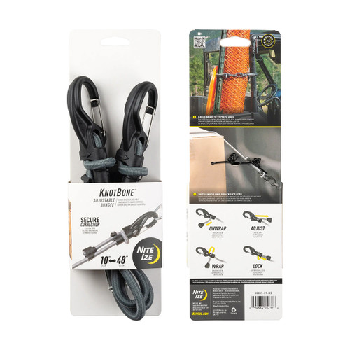 Nite Ize Knotbone Adjustable Bungee #9 KBB901R3 - Smoky Mountain