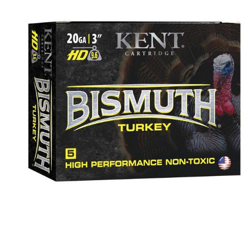 Kent Cartridge Bismuth Turkey Ammo 20 Gauge 3" 1-1/8OZ #5 shot 5 Shells