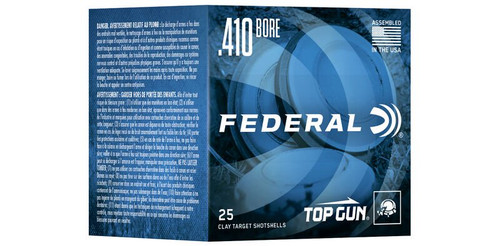 Federal Top Gun 410 Bore 2.5" .5oz #9 Birdshot 25 Shells TGS412149