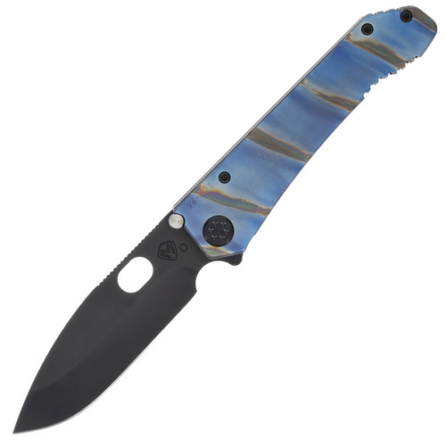 Medford 187 FOLDING KNIFE FLAMED BLUE 3IN D2 PLAIN Drop Point