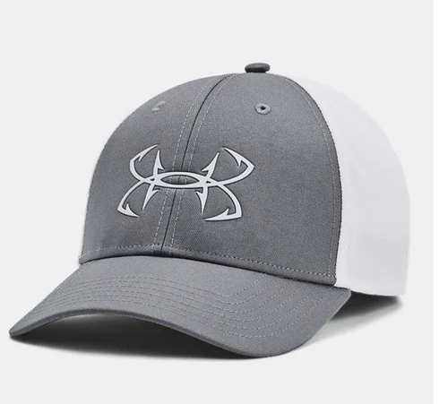 Under Armour Men's Fish Hunter Mesh Cap Gray/White (M/L)