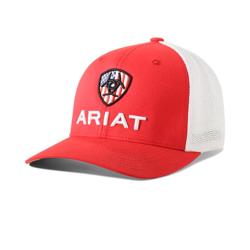 M&F Western Ariat Men's USA Shield Red Cap