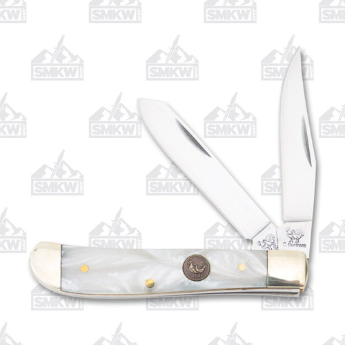 Hen & Rooster Mini Trapper Folding Knife Cracked Ice 1