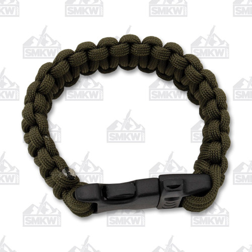 Combat Ready 9" OD Green Survival Bracelet