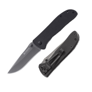 CRKT Drifter Folding Knife 2.88 Inch Plain Gray TiNi Drop Point