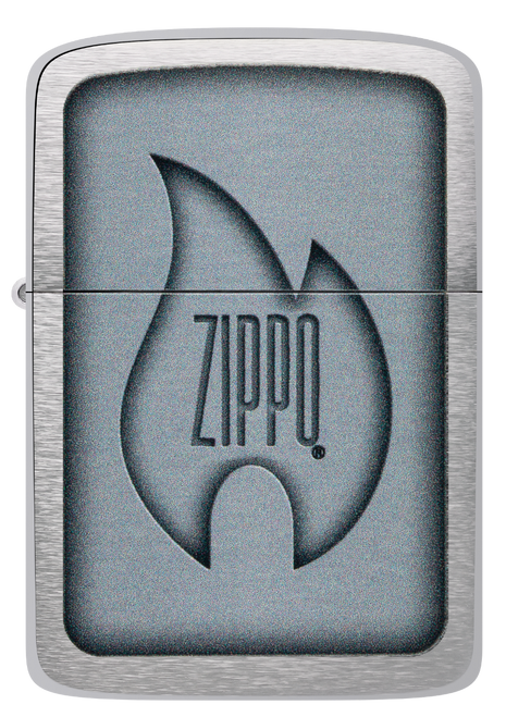 Zippo Brushed Chrome Flame Lighter