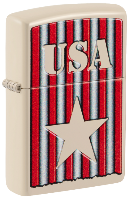 Zippo Flat Sand USA Stripes Lighter