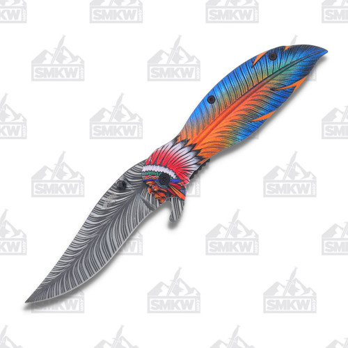 Frost Cutlery Chief Feather Folder Orange FRFC74OR