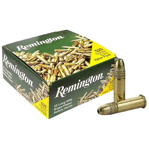 Remington Golden Bullet 22 LR Rifle Ammunition 525 Rounds Brass Rimfire 36 Grain Copper Plated Lead HP