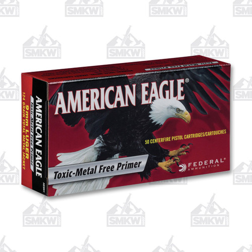Federal American Eagle Handgun 9mm Luger Ammunition 147 Grain Brass 50 Rounds FMJ