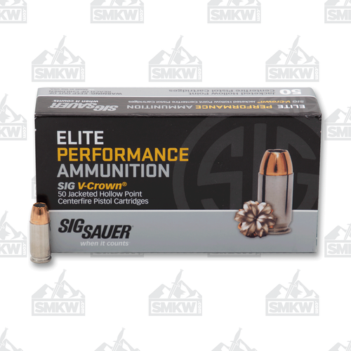 Sig Sauer V-Crown Elite Performance 9mm Ammunition 147 Grain JHP 50 Rounds
