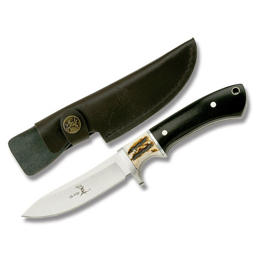 Elk Ridge Black Pakkawood Jig Bone Fixed Blade Knife