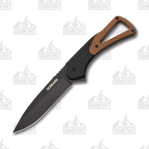 Schrade 4-Inch Fixed Blade Knife Drop Point Tan