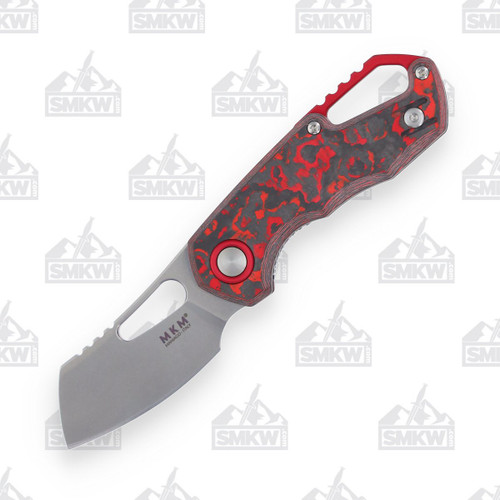 MKM Isonzo Folding Knife Lava Flow Fat Carbon Cleaver SMKW Exclusive