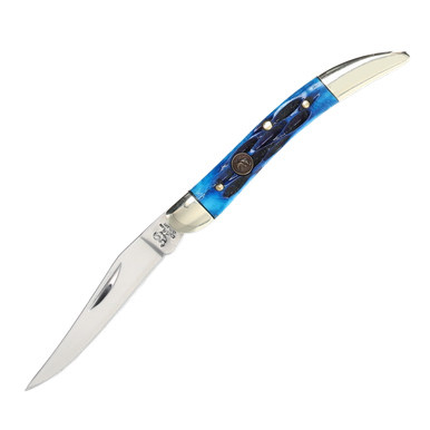 Hen & Rooster Small Toothpick Folding Knife Blue Pickbone