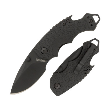 Kershaw Shuffle Folding Knife 2.4in Plain Black Oxide Drop Point
