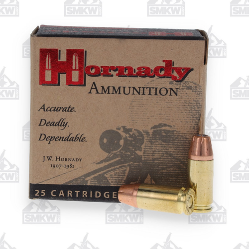 Hornady Custom 9mm Luger Ammunition 147 Grain Brass Centerfire 25 Rounds XTP JHP