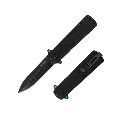 Kershaw Barstow Folding Knife 3 Inch Plain Blackwash Spear Point