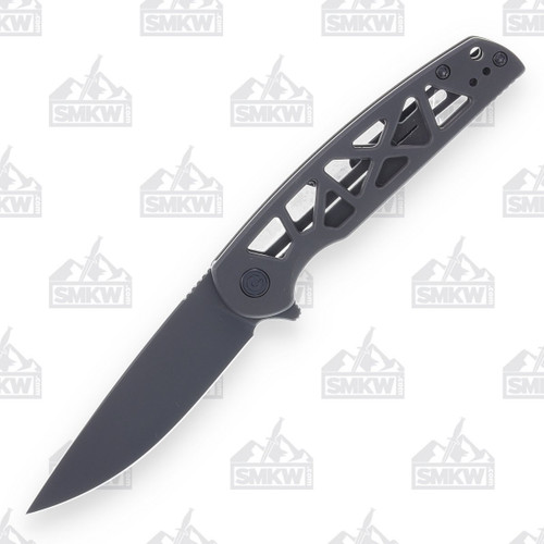 Civivi Perf Black Skeletonized Steel Flipper Knife