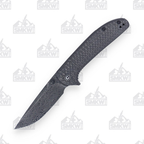 CIVIVI Badlands Vagabond Folding Knife Damascus Carbon Fiber