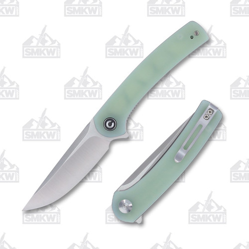 CIVIVI Mini Asticus Jade Green Satin Drop Point