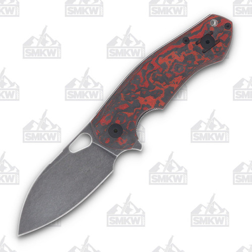 GiantMouse ACE Biblio Fire Folding Knife Lava Fat Carbon SMKW Exclusive