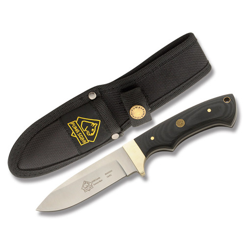 Puma SGB Coyote Fixed Hunting Knife Micarta 3.8in Plain Satin Drop Point 1