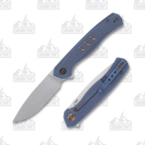 WE Knife Seer Blue Titanium with Bronze Accents