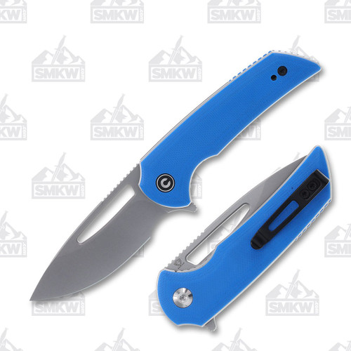 CIVIVI Odium Folding Knife Blue 2.65 Inch Plain Stonewash Drop Point 1
