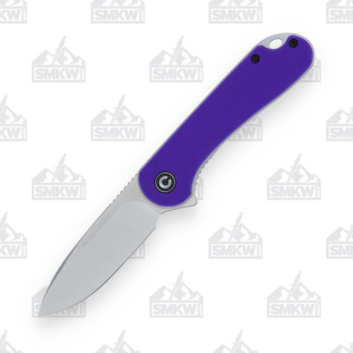 CIVIVI Elementum Purple G-10 2.96 Inch Plain Satin Drop Point 1