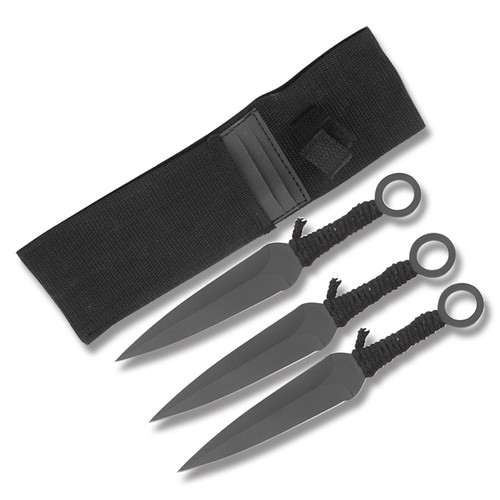 3 Piece Cord Wrapped Throwing Knife Set