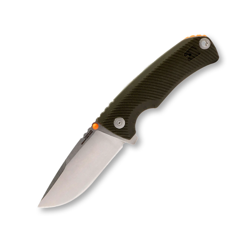 SOG Tellus FLK Folding Knife OD Green 3.65in Stonewash Clip Point