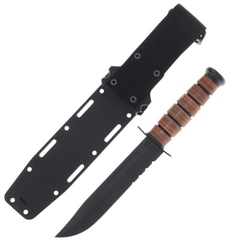 KA-BAR USMC Fixed Blade Fighting Knife Combo Edge with Kydex Sheath KA5018