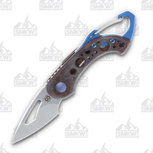 Olamic Appetizer Folding Knife A074 Entropic Acid Rain Carabiner