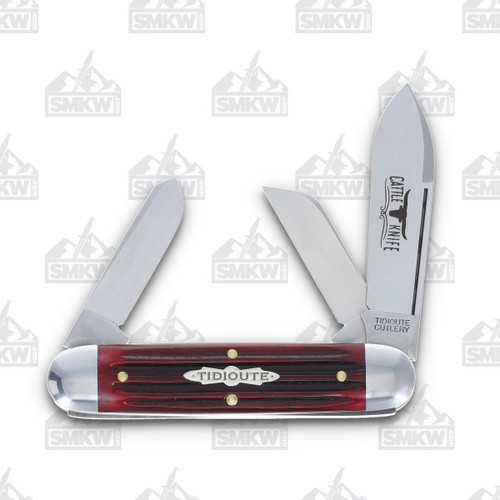 Tidioute Ox Blood Jigged Bone Cattle Knife