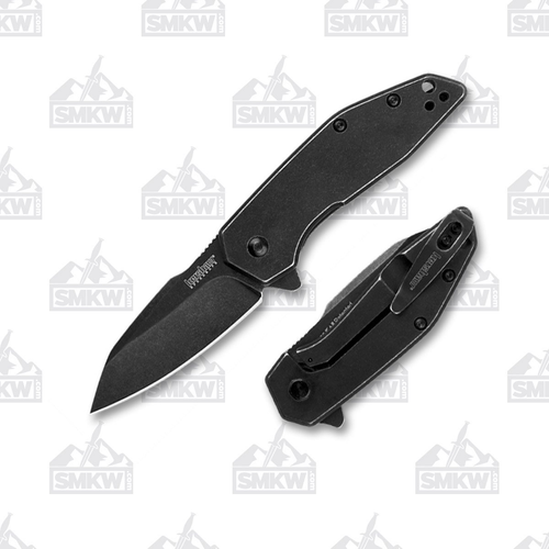 Kershaw Gravel Assisted Folding Knife BlackWashed 2.5in Plain Blade