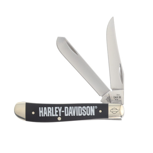 Case Harley Davidson Black Synthetic Mini Trapper Folding Knife CA52231