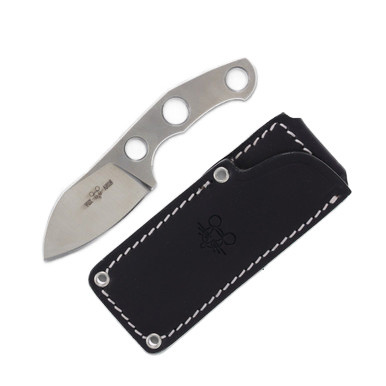 GiantMouse GMF1-FS Fixed Knife Satin 2.6in Plain Satin Drop Point