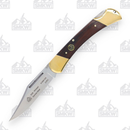 Puma SGB Whitetail Folding Knife 3.1in Plain Edge Jacaranda Wood