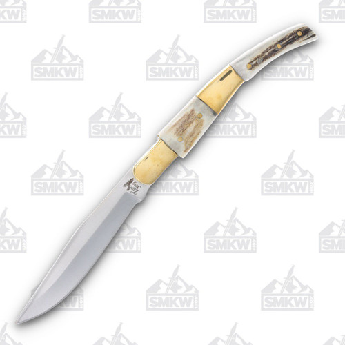 Frost Trophy Stag Navaja Brass Folding Knife