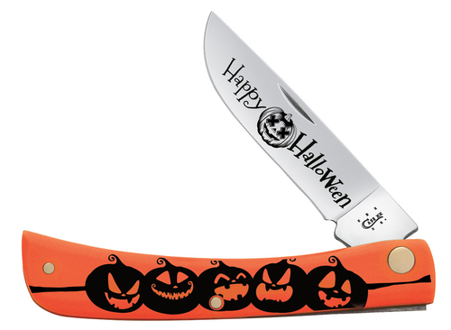 Case Halloween 2022 Orange Composition Sodbuster Jr Folding Knife